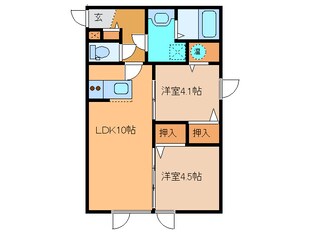 ラペル241Bの物件間取画像